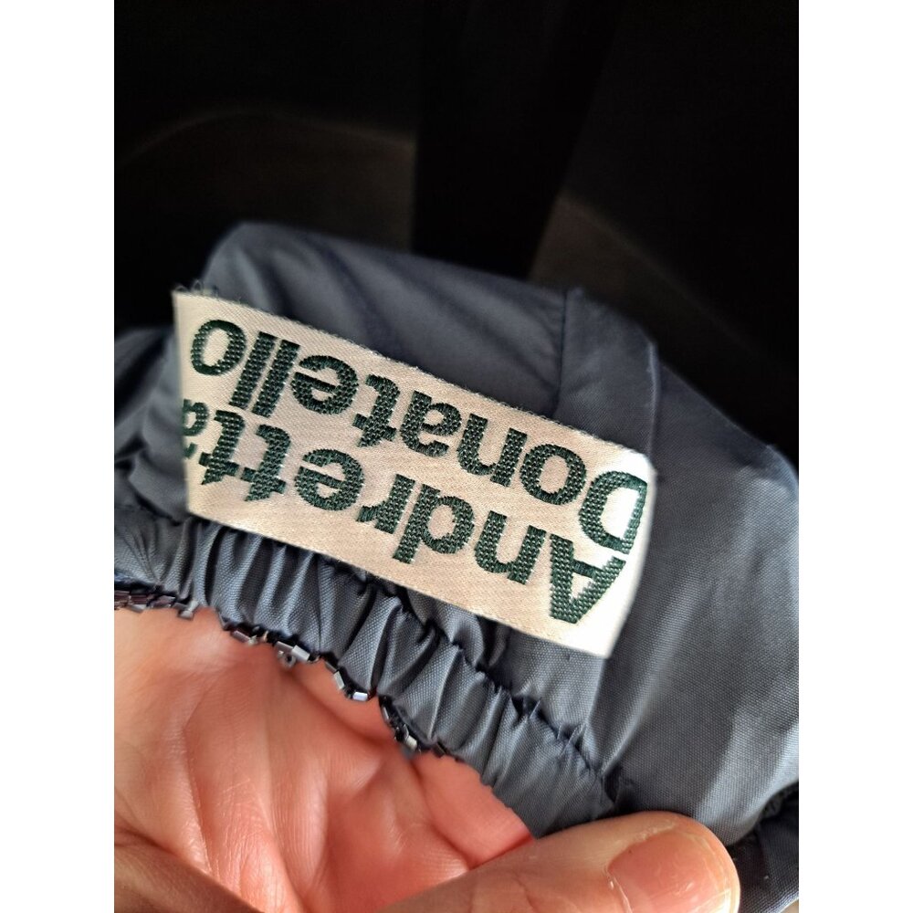 Andretta Donnatello Beaded Halter Neck Maxi Gown Dress Open Back Silk L Formal - Picture 7 of 13